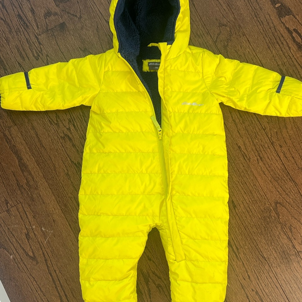 Eddie Bauer Yellow and Blue Baby Snowsuit